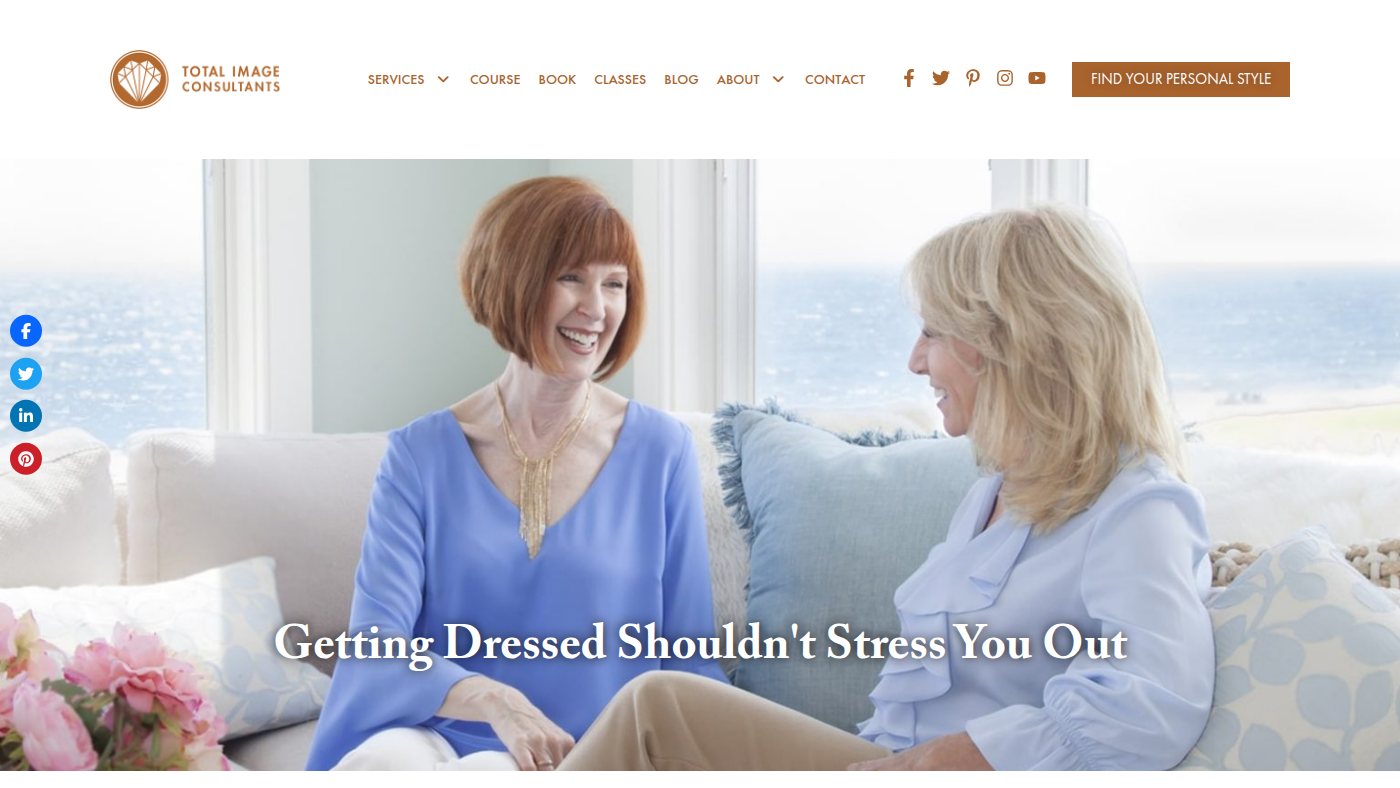 The home page of totalimageconsultants.com