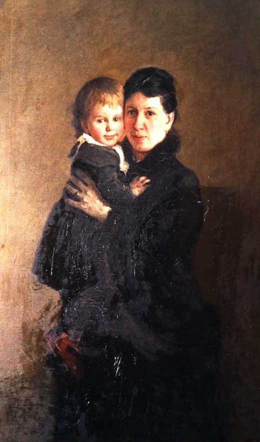 Tolstois Ehefrau Sofja und ihre Tochter Alexandra