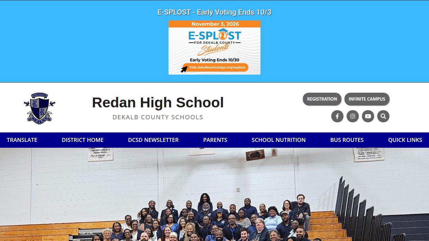 The home page of redanhs.dekalb.k12.ga.us