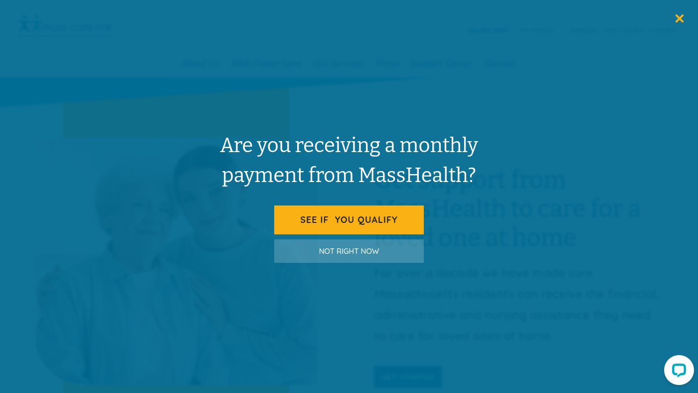 The home page of masscarelink.org