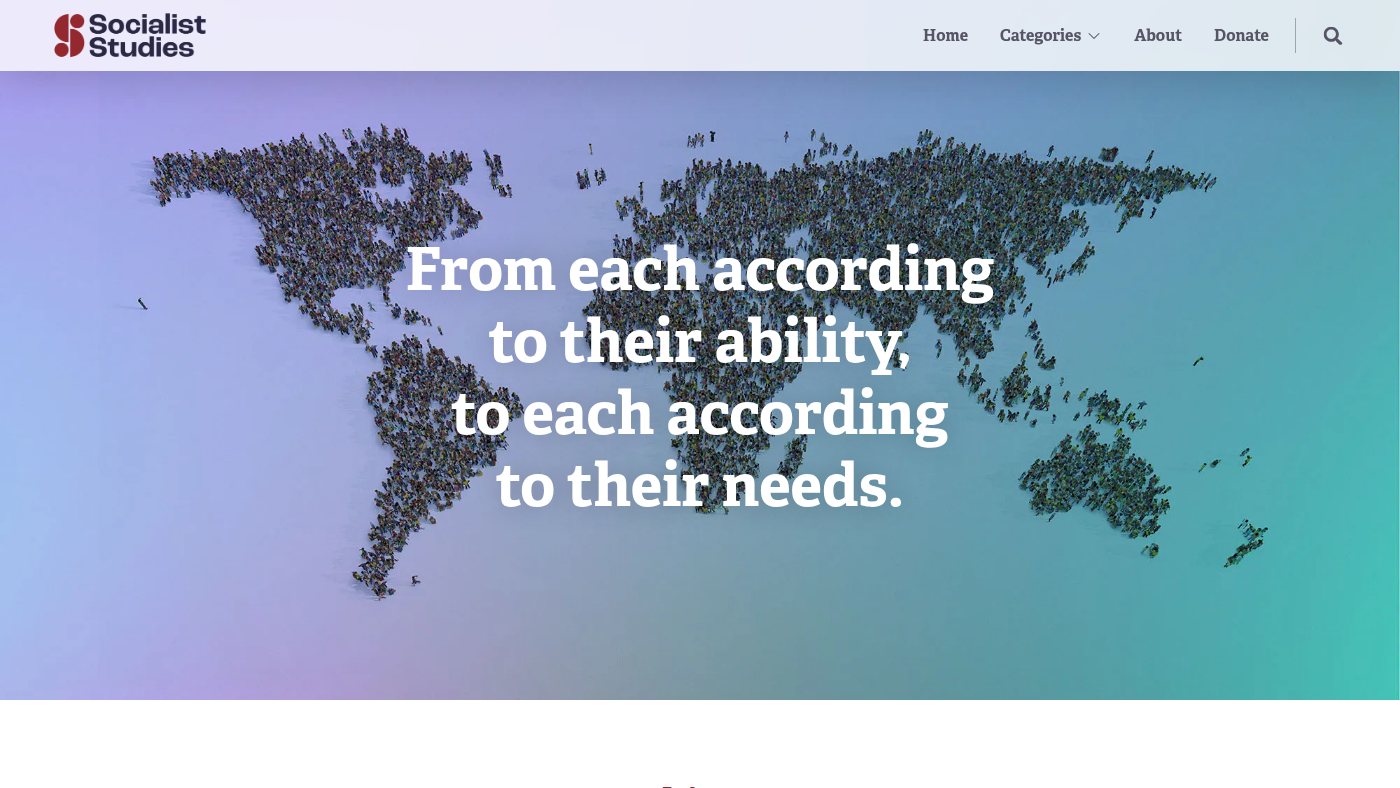 The home page of socialiststudies.org.uk