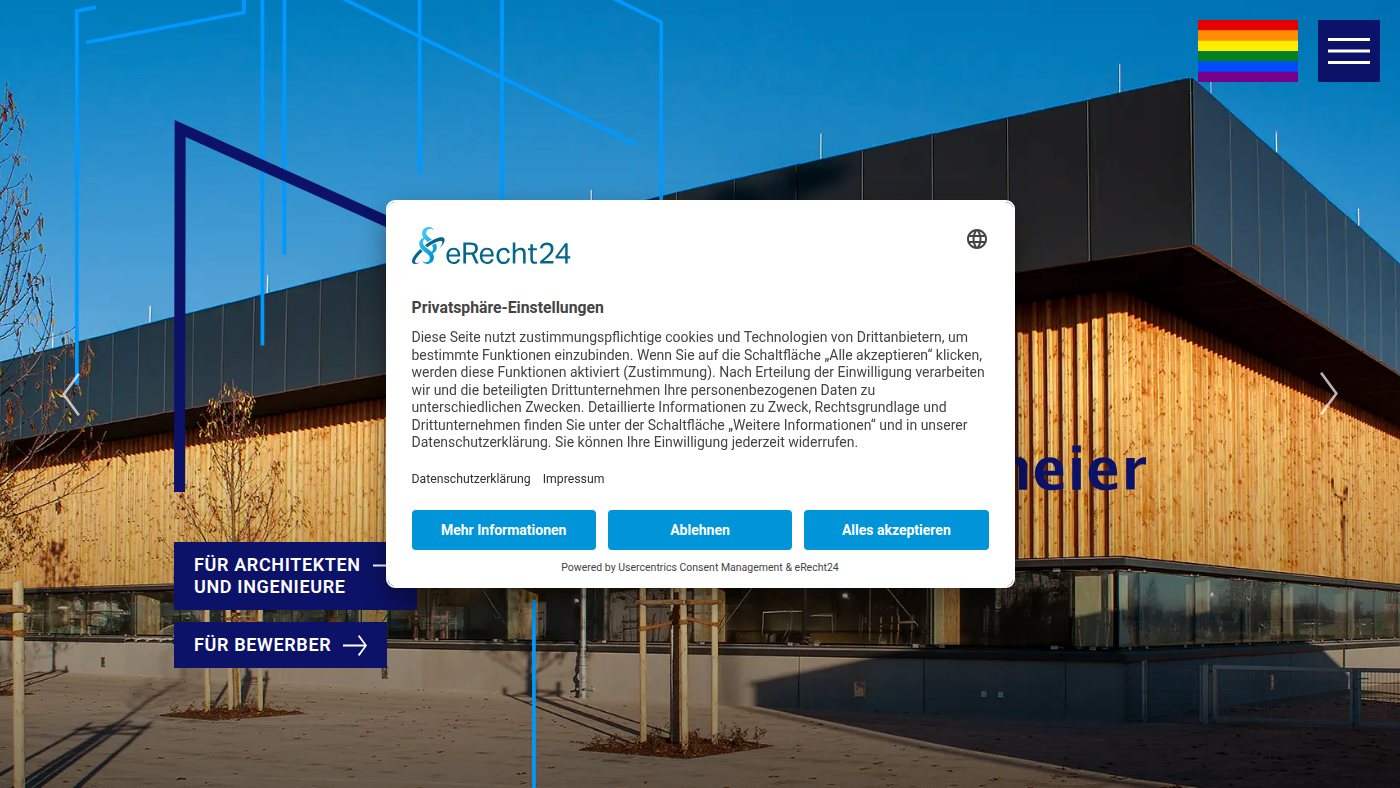 The home page of obermeier-holzbau.de