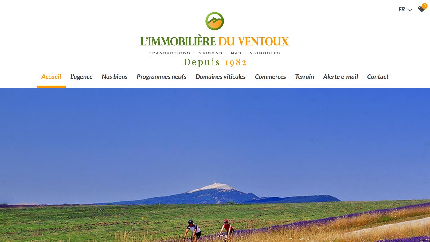 The home page of immoduventoux.com