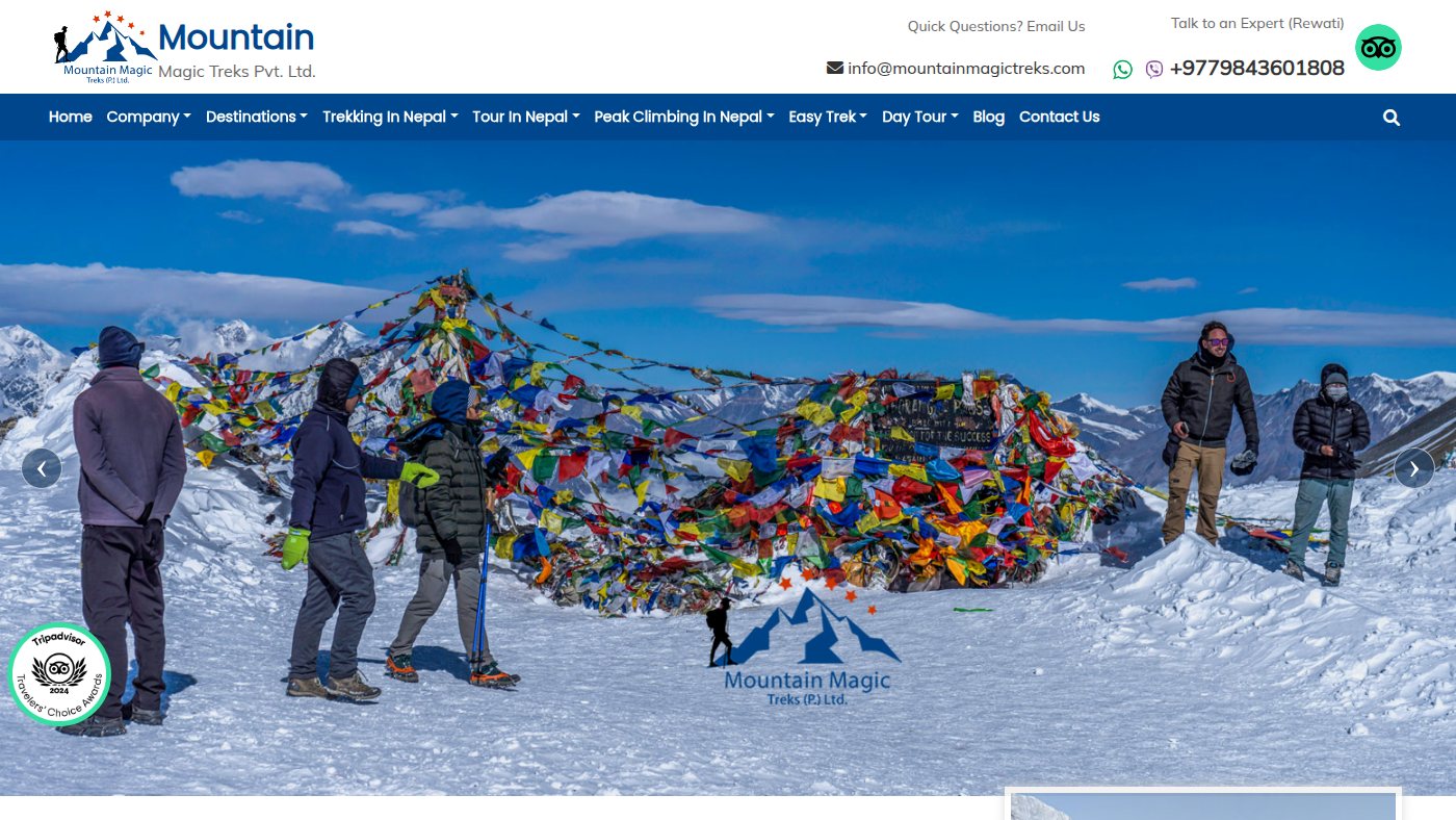 The home page of mountainmagictreks.com