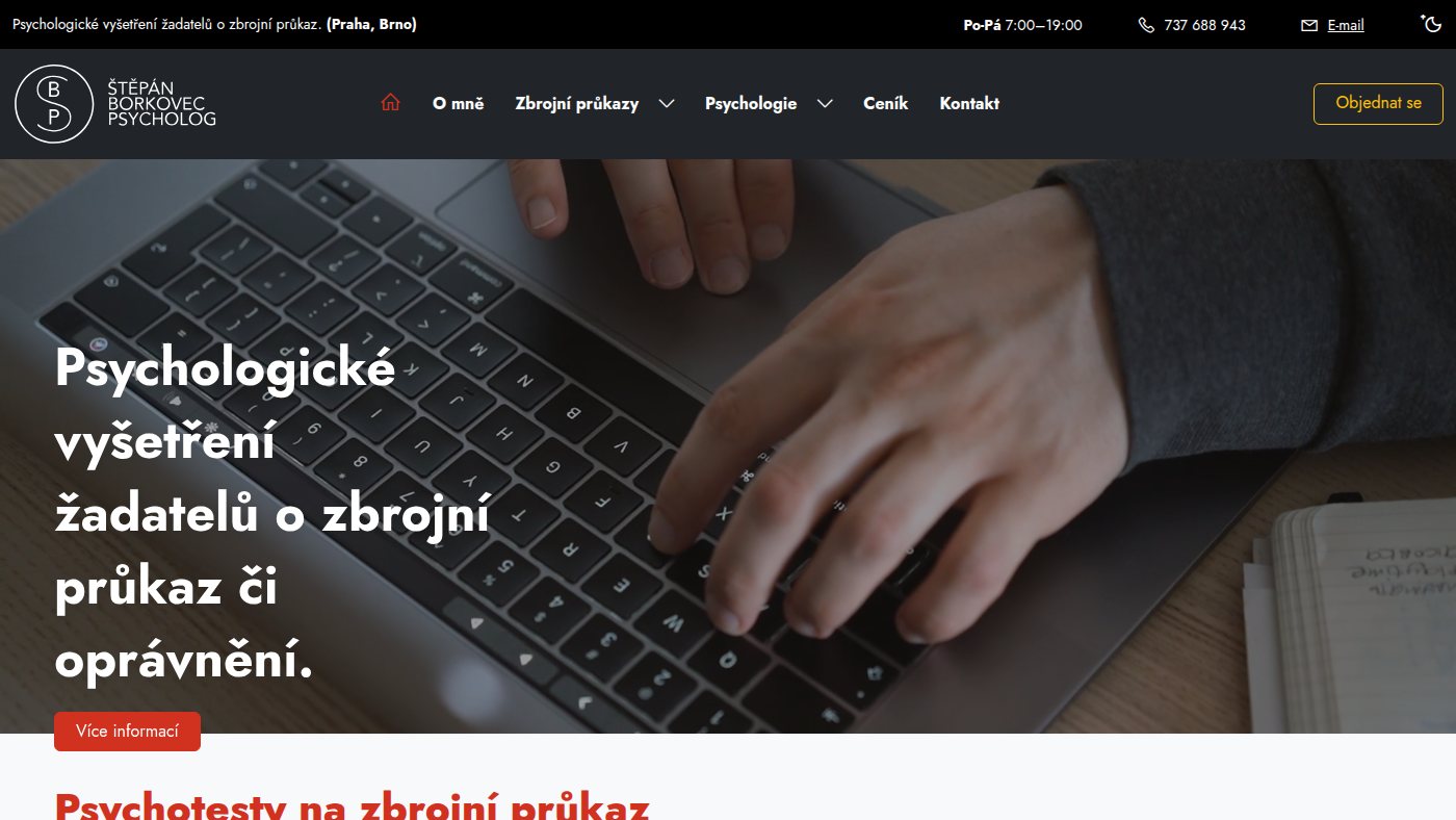The home page of psychoterapeut-brno.cz
