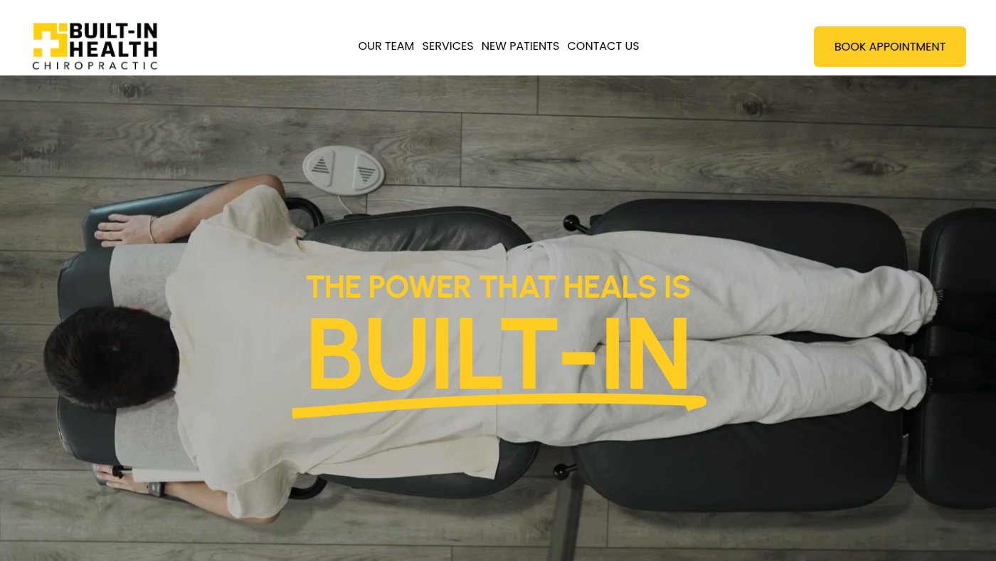 The home page of builtinhealthchiro.com