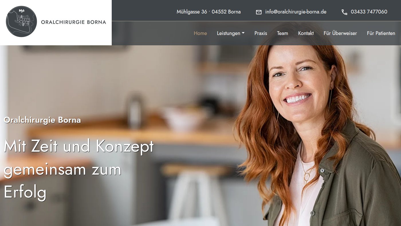 The home page of oralchirurgie-borna.de
