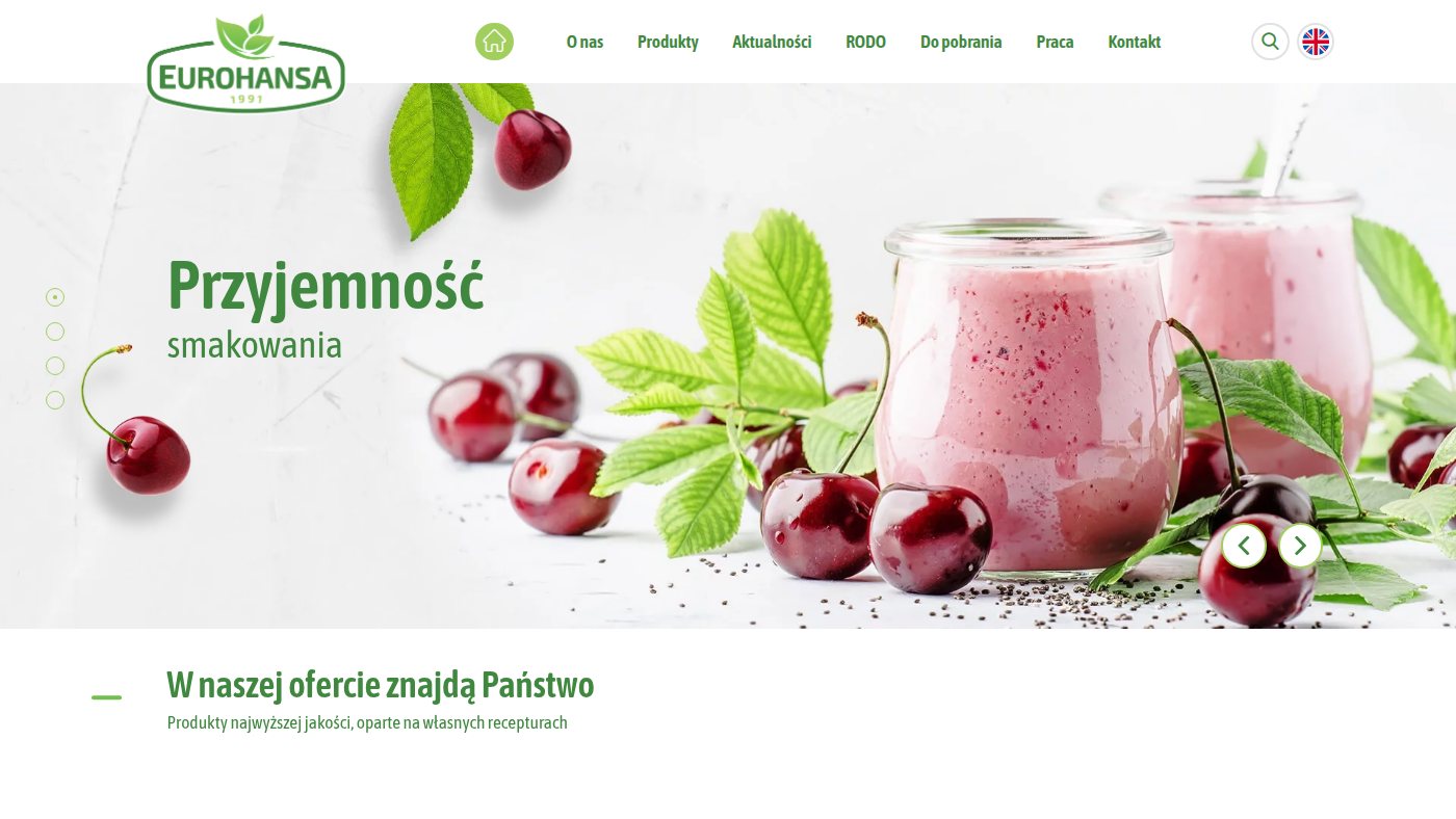 The home page of eurohansa.pl