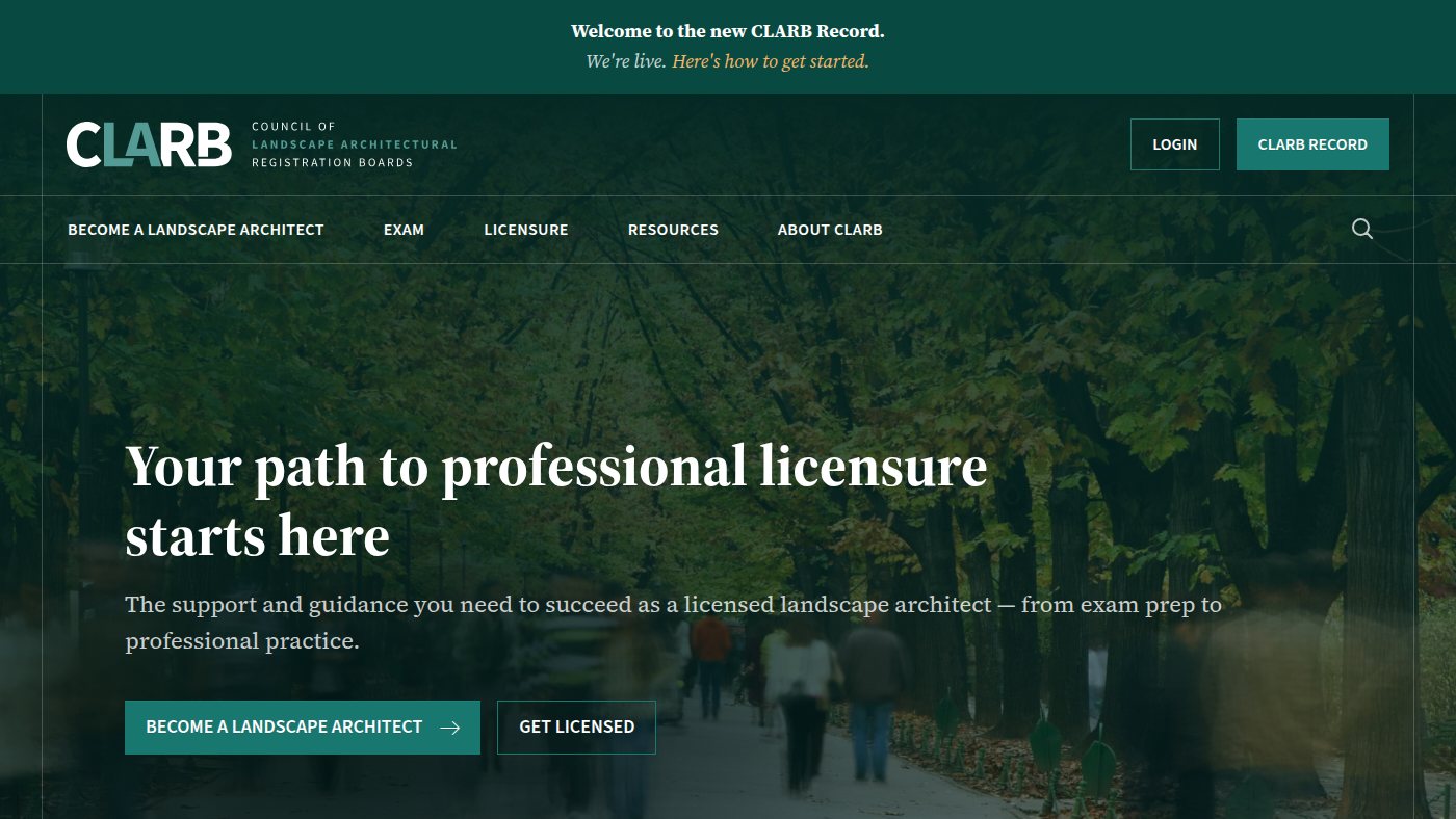 The home page of clarb.org