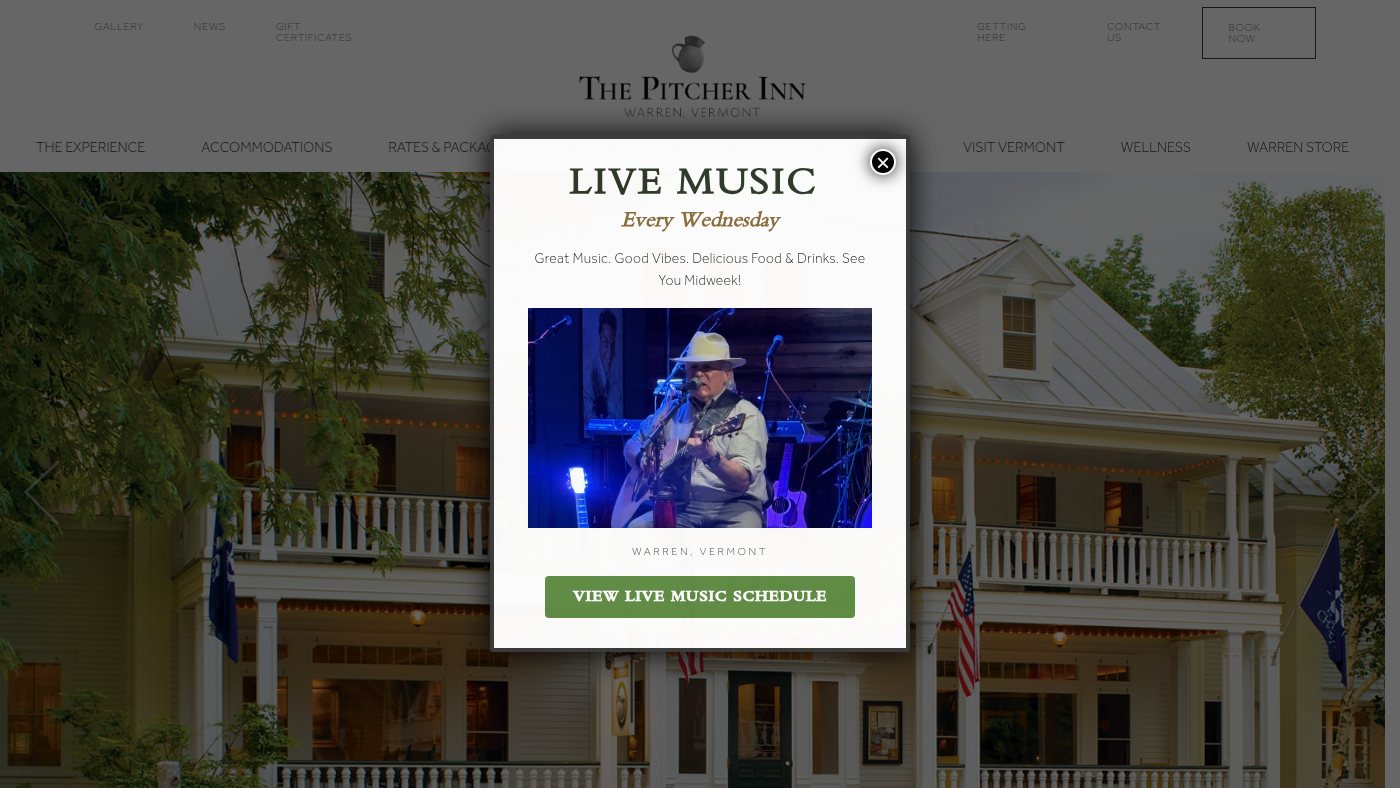 The home page of pitcherinn.com