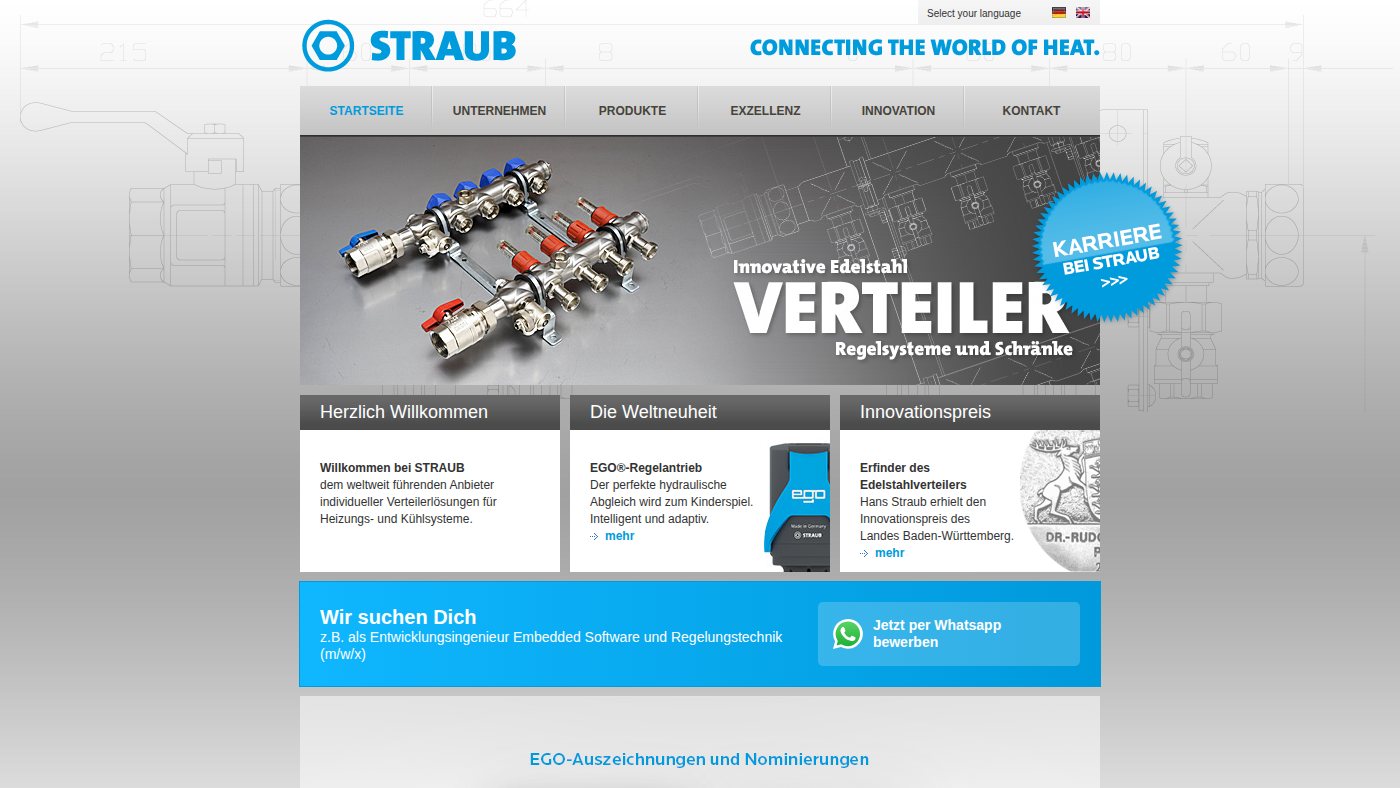 The home page of straub.de.com