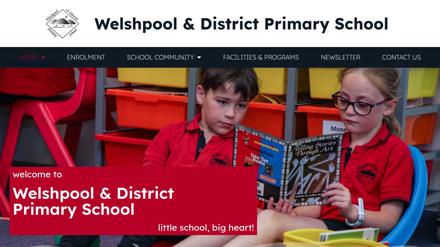 The home page of welshpoolps.vic.edu.au