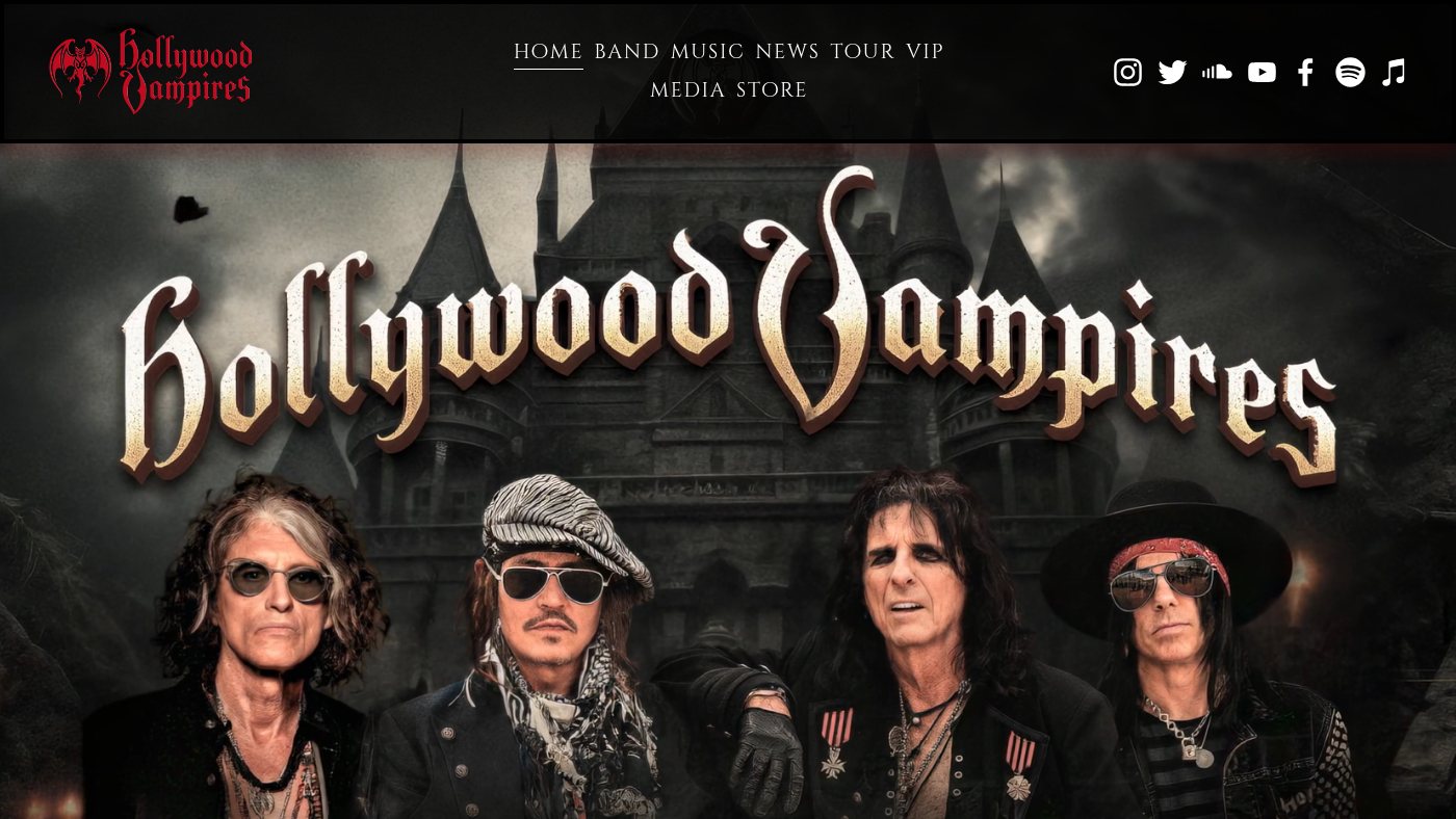 The home page of hollywoodvampires.com