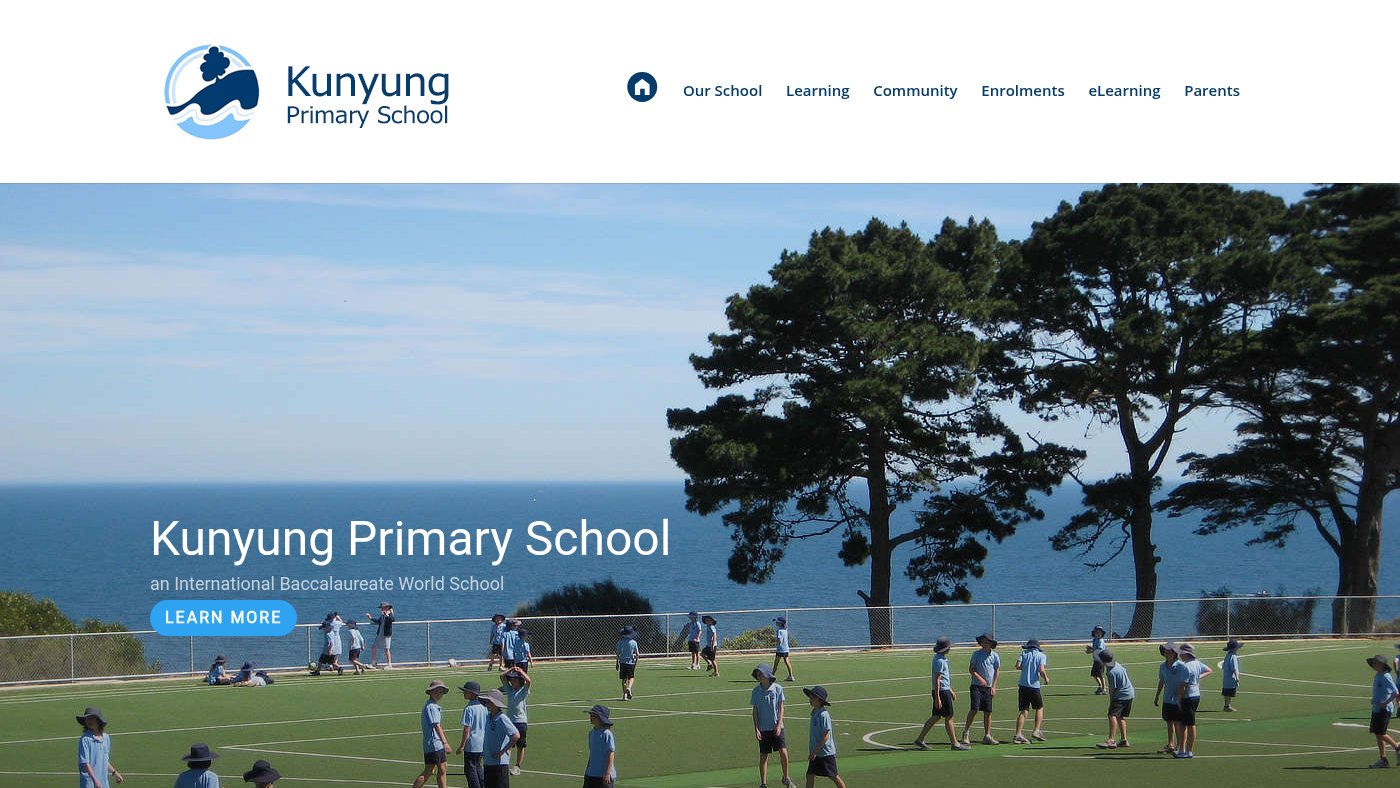 The home page of kunyung.vic.edu.au