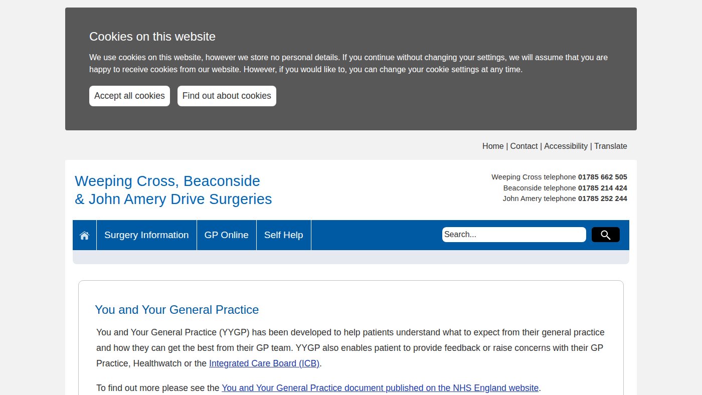 The home page of wxhc.org.uk