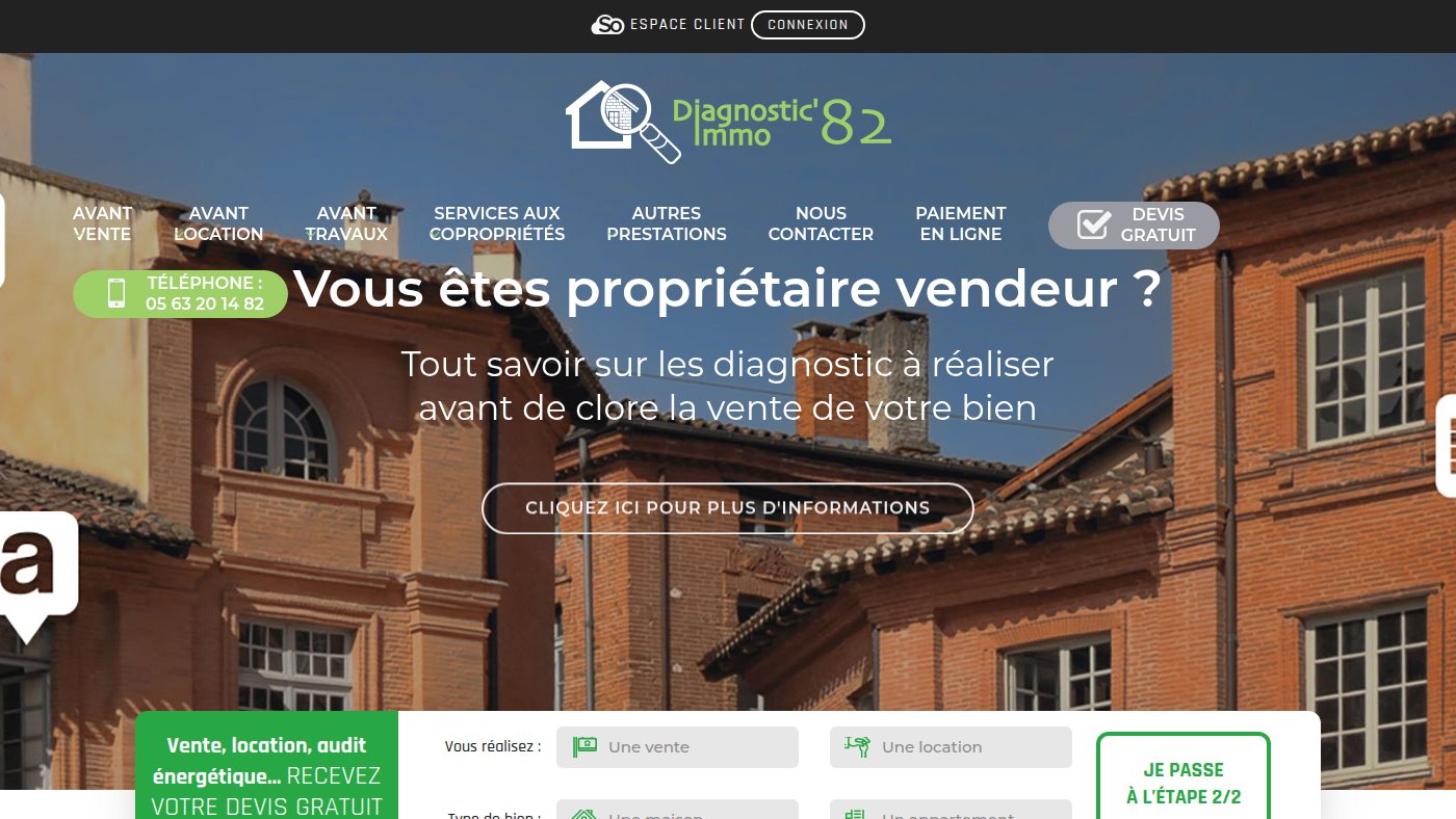 The home page of di82.fr