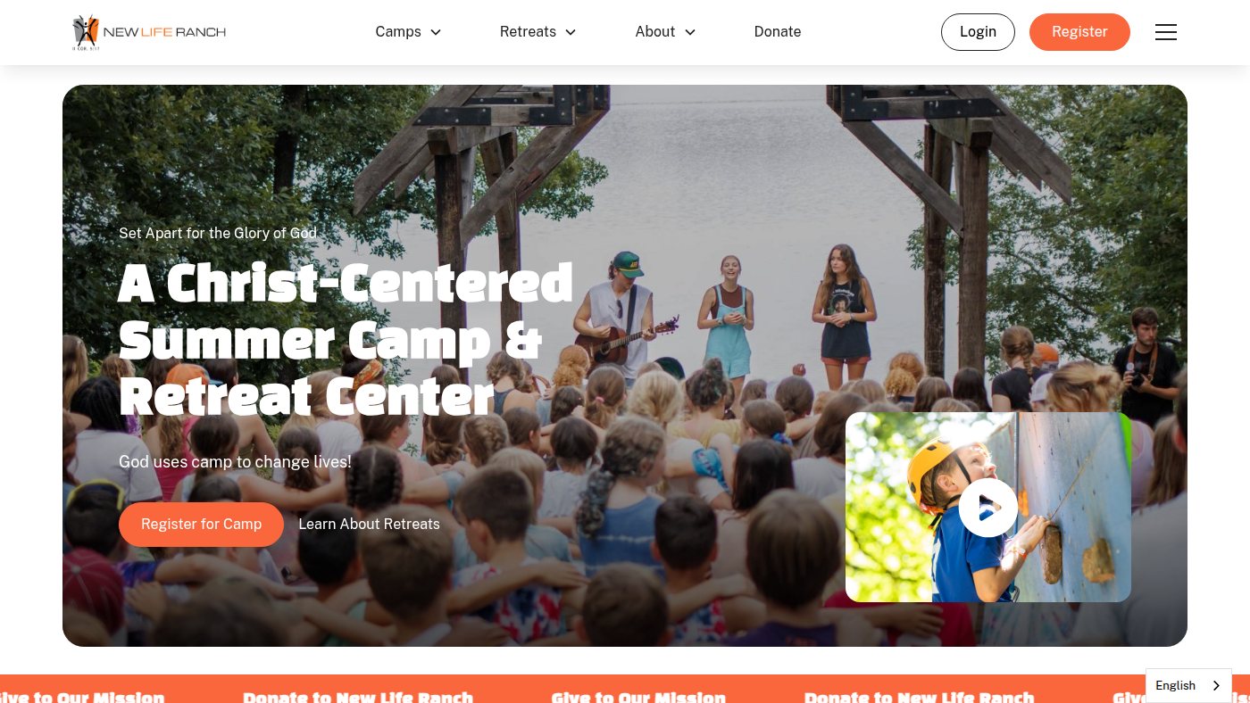 The home page of newliferanch.com