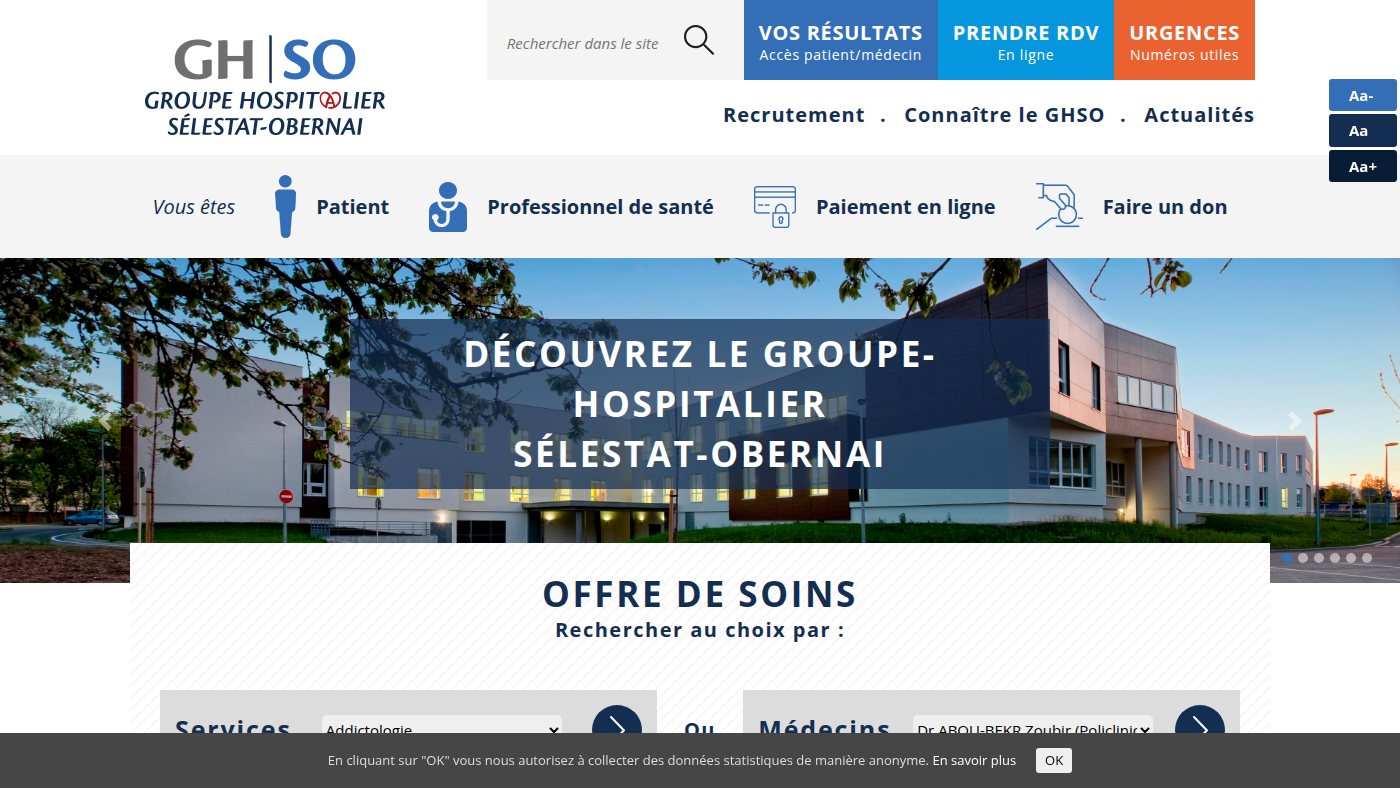 The home page of ghso.fr