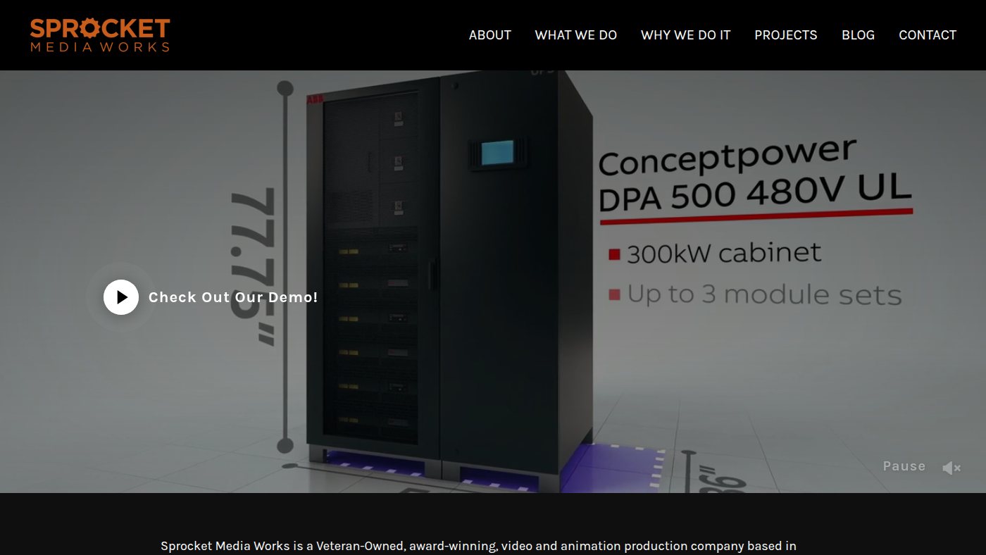 The home page of sprocketmediaworks.com