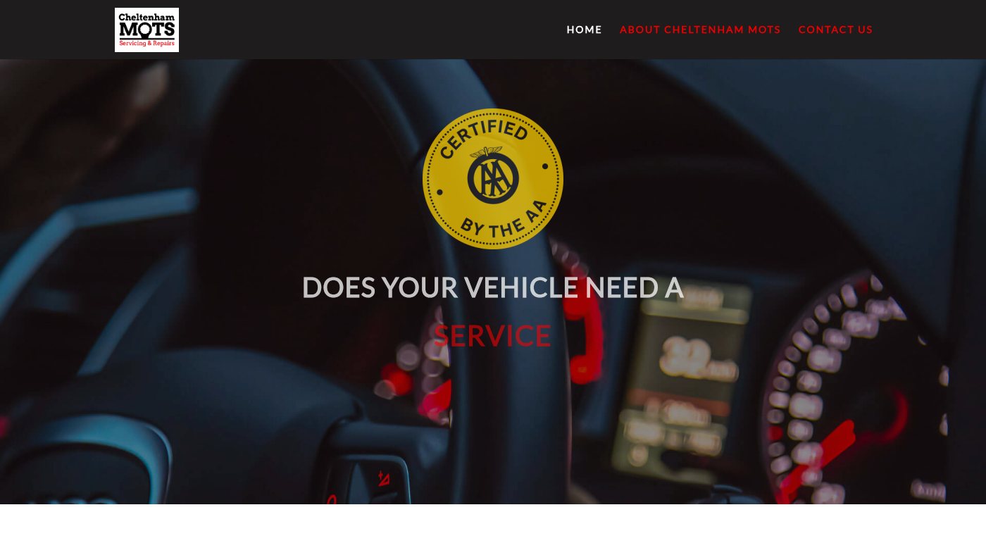 The home page of cheltenhammots.co.uk