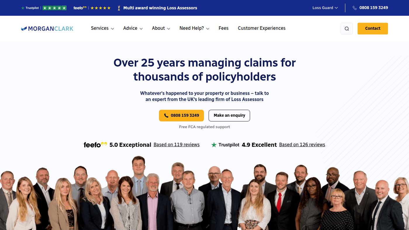 The home page of morganclark.co.uk