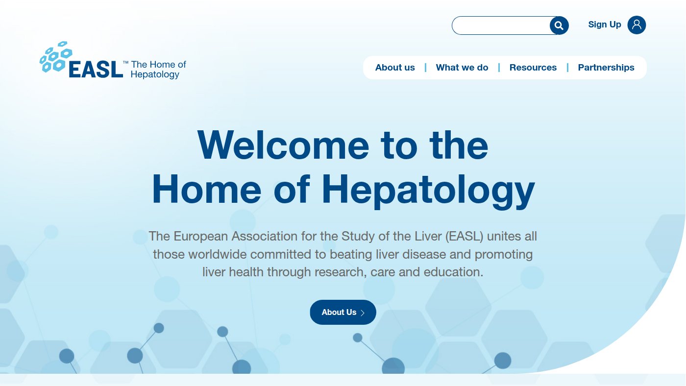 The home page of easl.eu