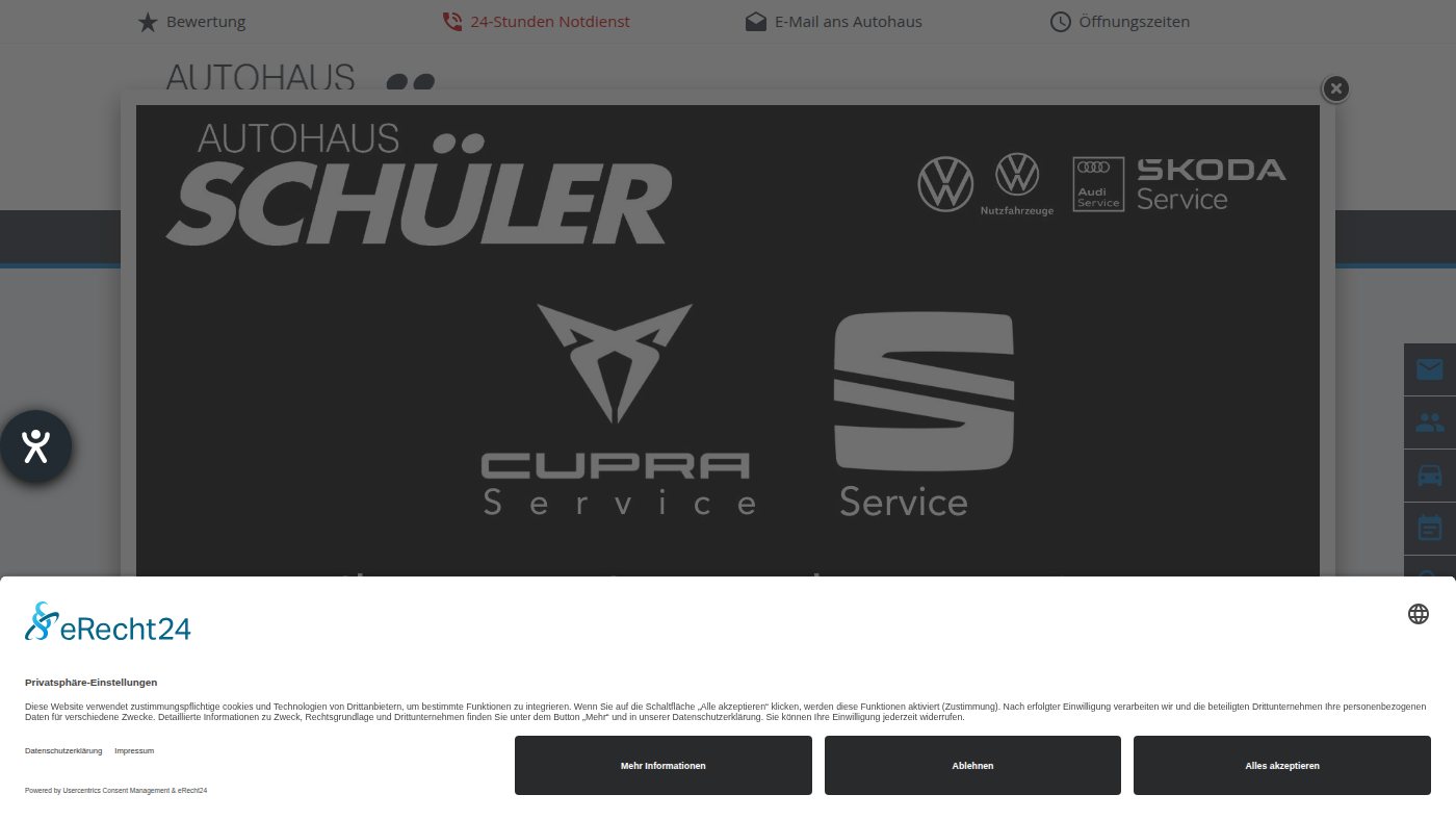 The home page of autohaus-schueler.de