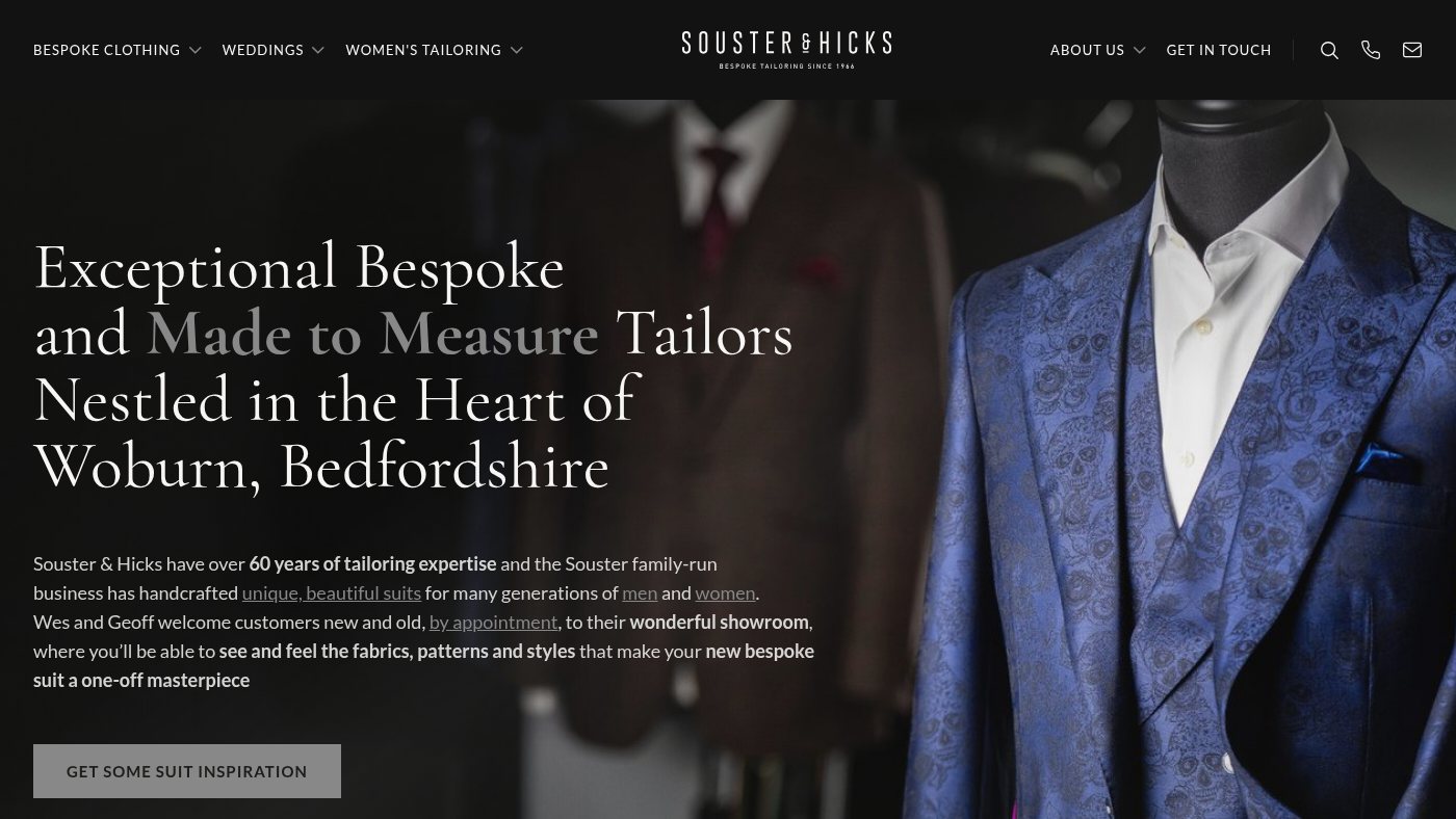 The home page of sousterandhicks.com