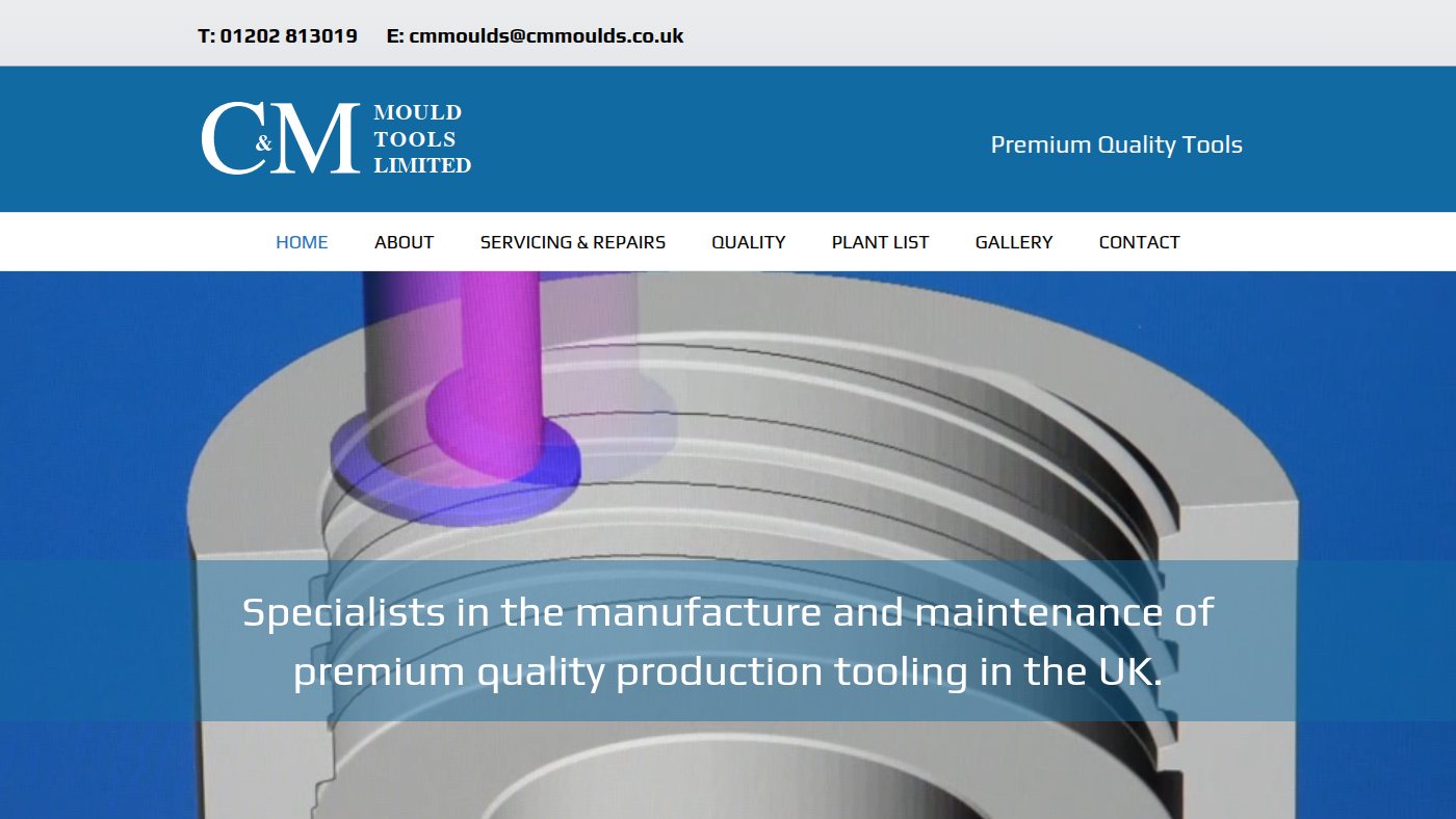 The home page of cmmoulds.co.uk