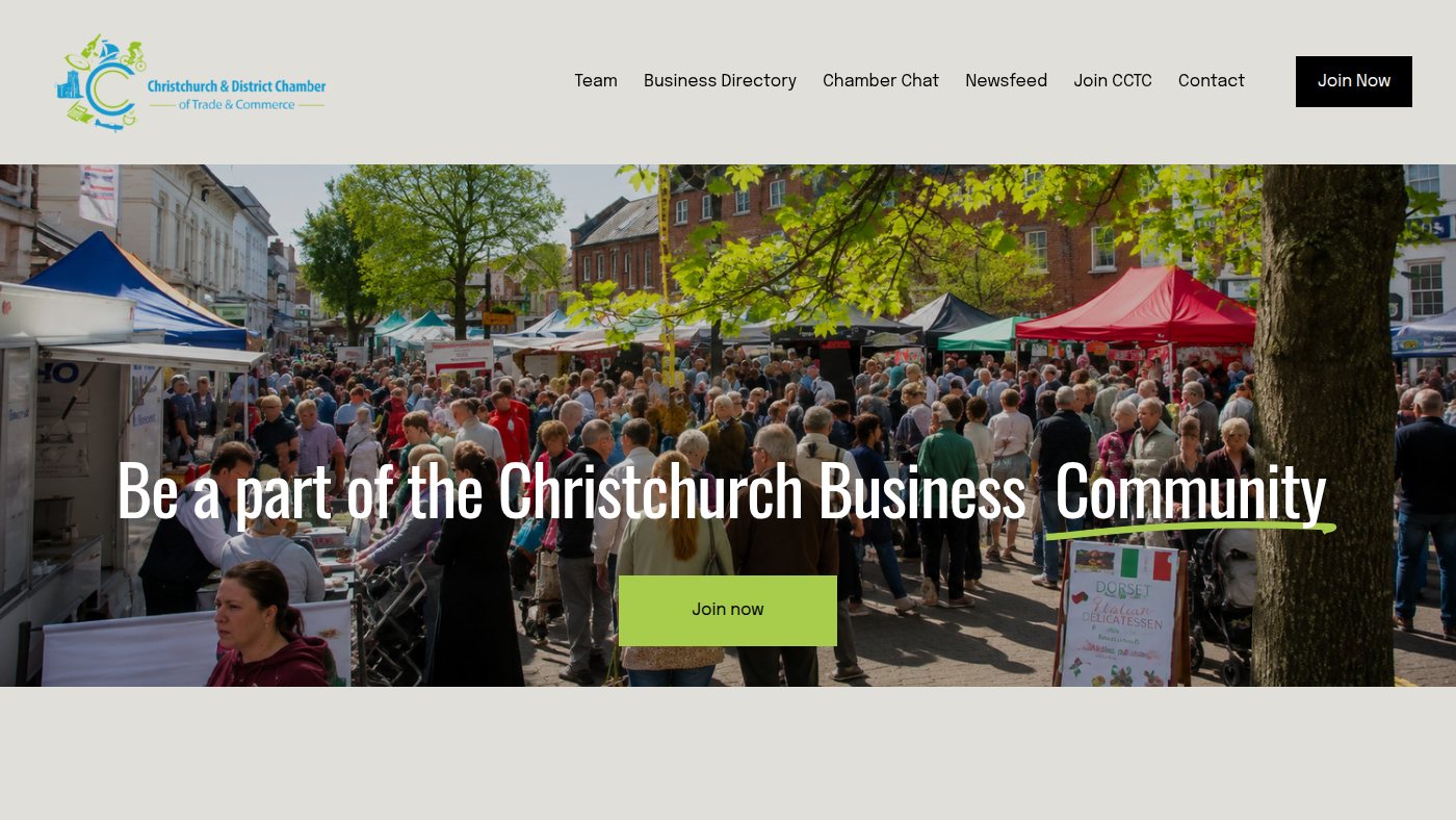 The home page of christchurchchamber.co.uk