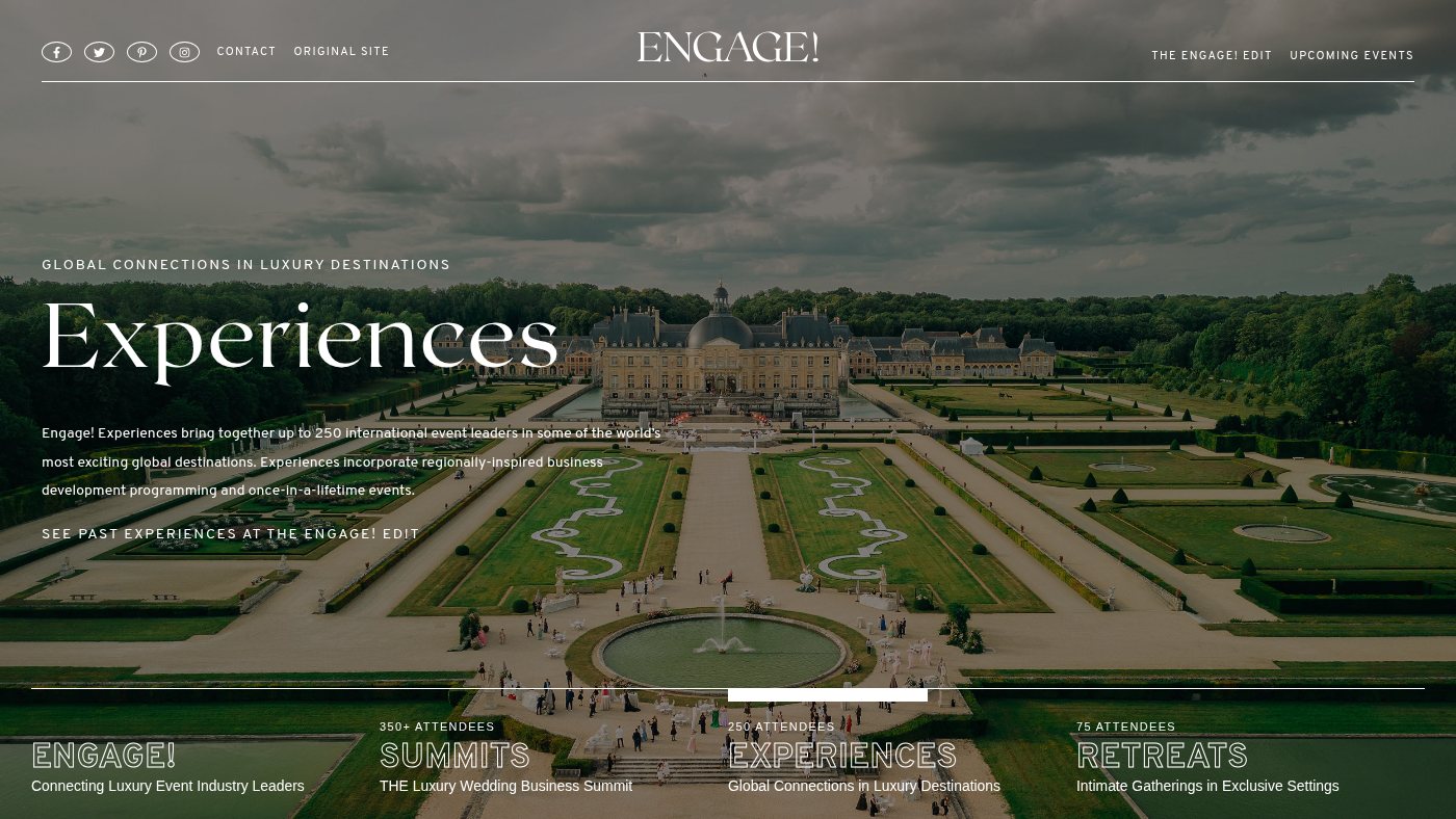 The home page of engagesummits.com