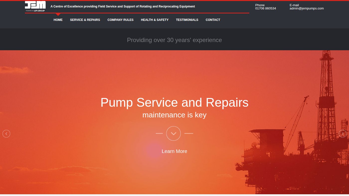 The home page of jempumps.com