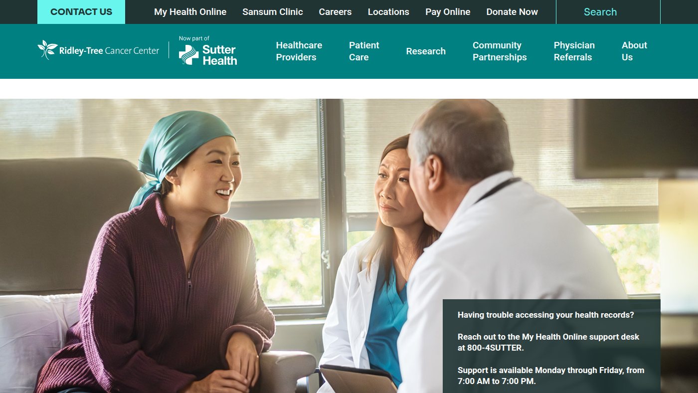 The home page of ridleytreecc.org