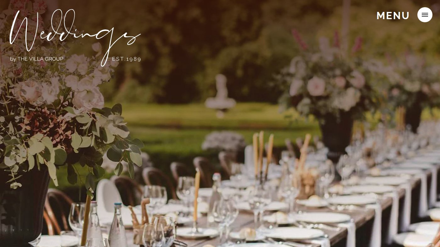 The home page of thevillagroupweddings.co.uk