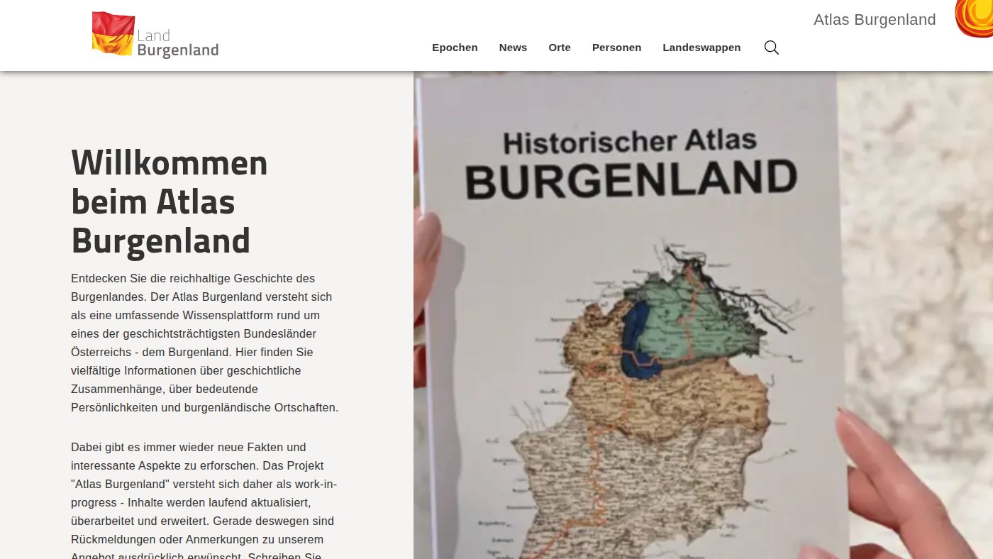 The home page of atlas-burgenland.at