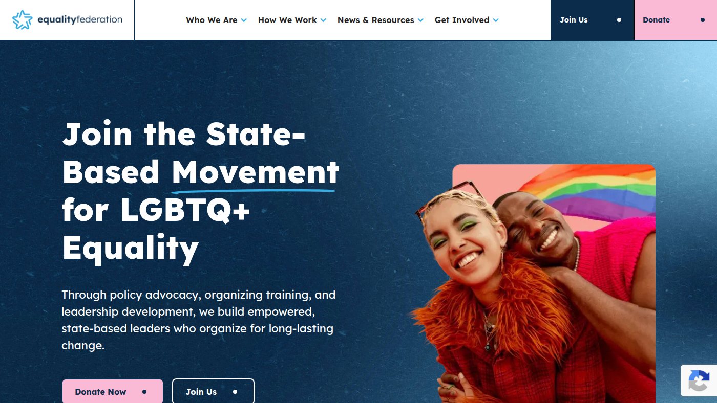 The home page of equalityfederation.org