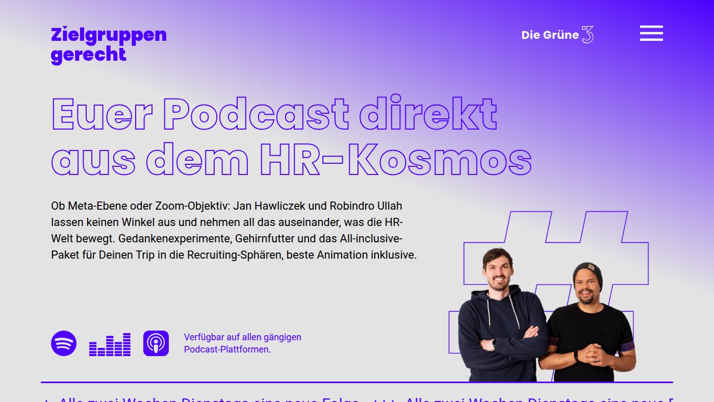 The home page of zielgruppengerecht.de