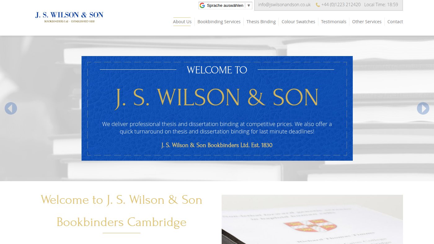 The home page of jswilsonandson.co.uk