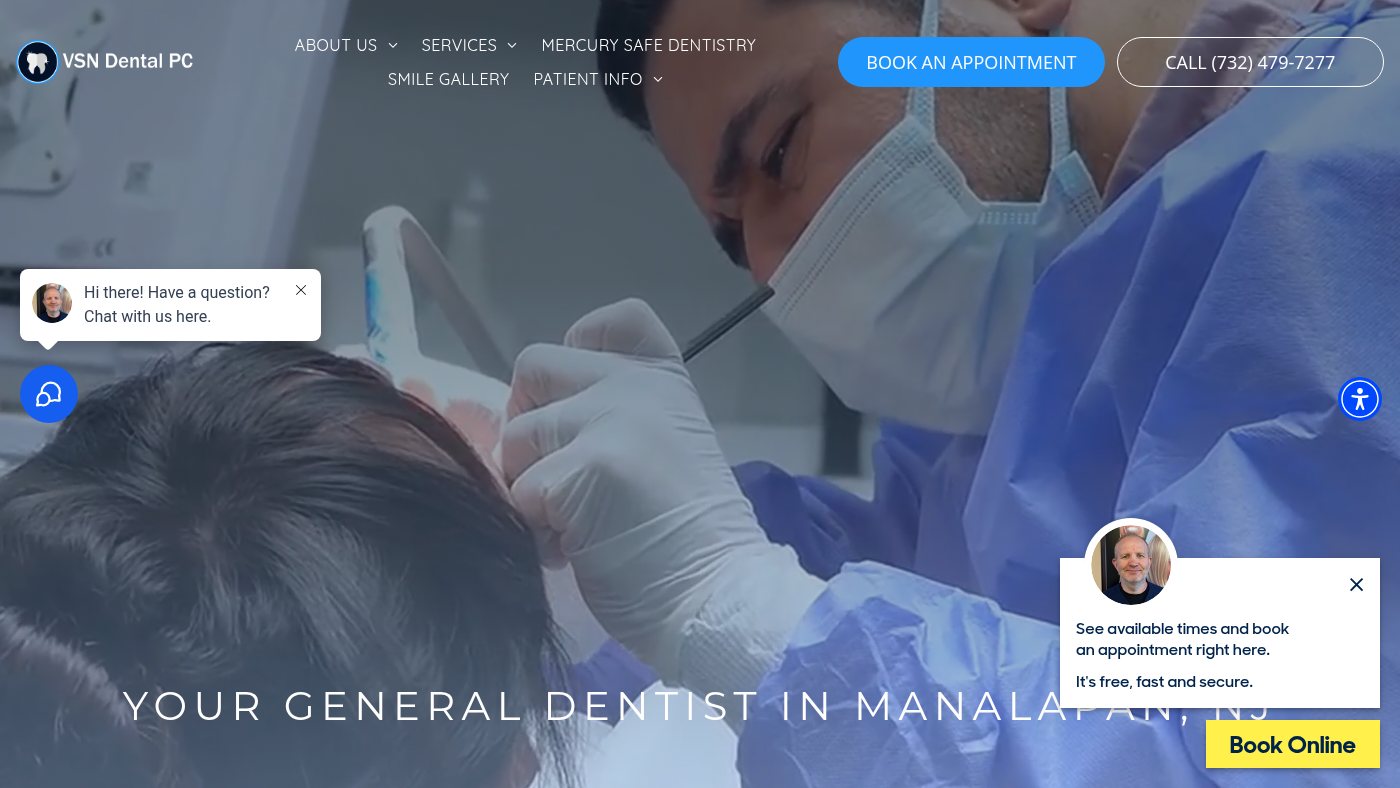 The home page of vsndental.com