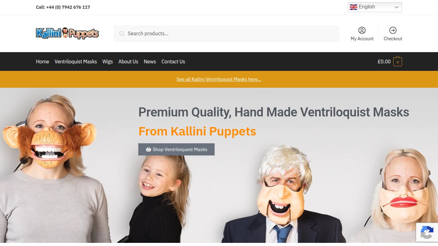 The home page of kallinipuppets.co.uk