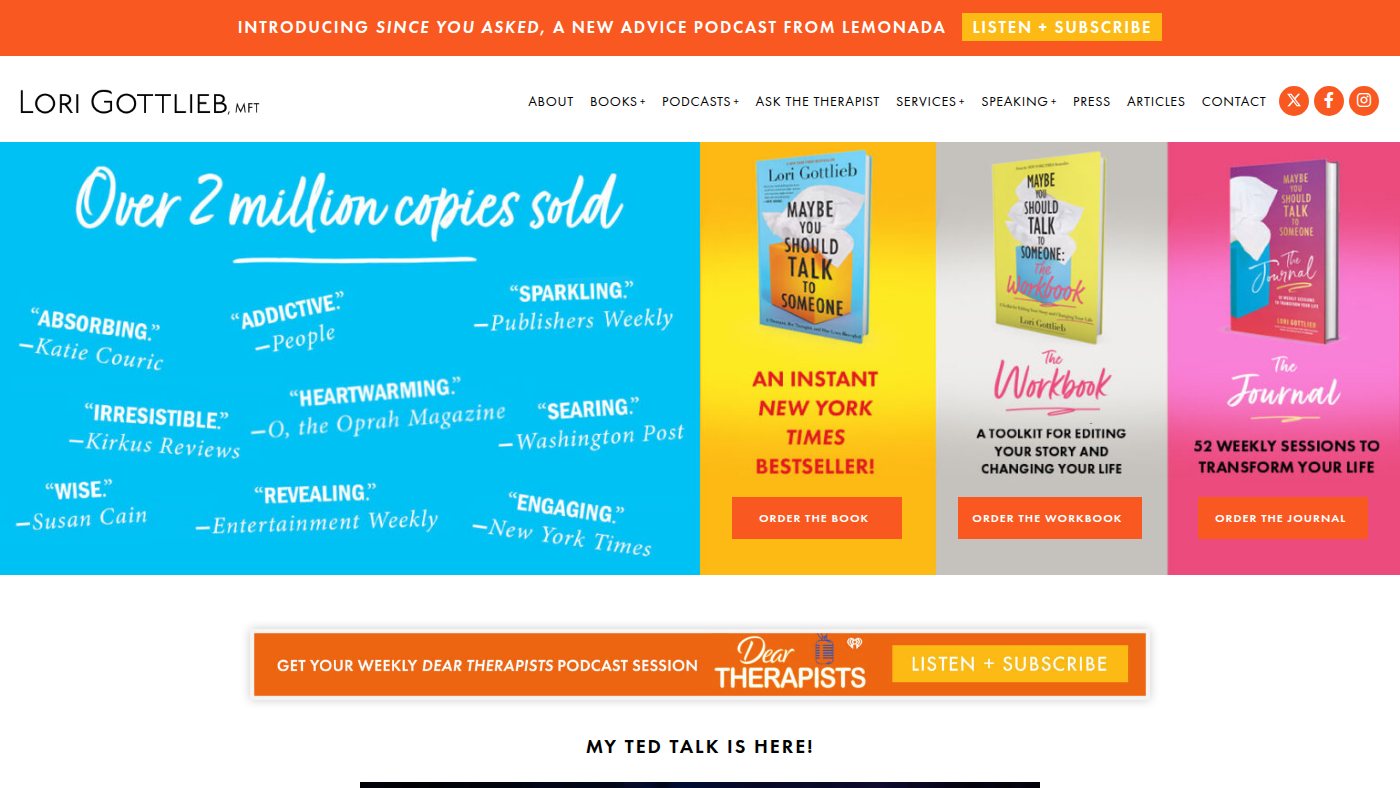 The home page of lorigottlieb.com