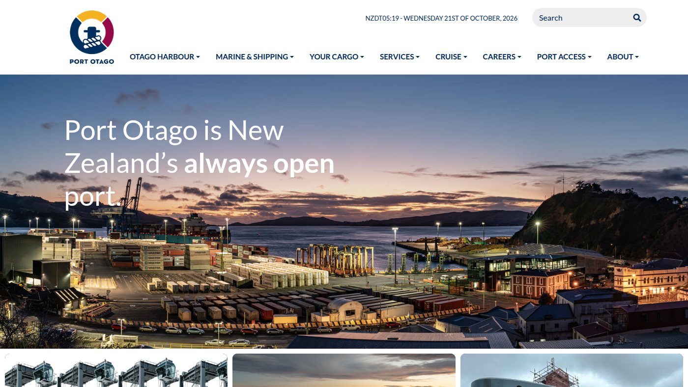 The home page of portotago.co.nz