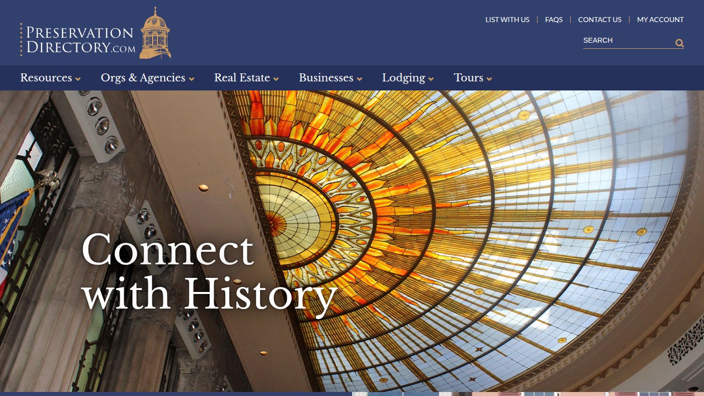 The home page of preservationdirectory.com