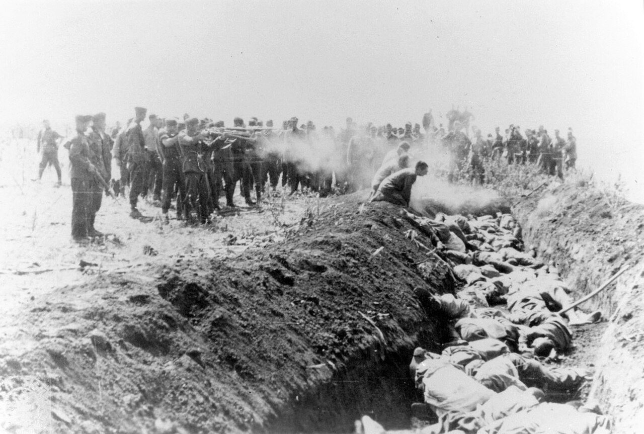 Shooting from behind became popular because killers did not have to look at their victims' faces and the dead were likely to fall into the grave