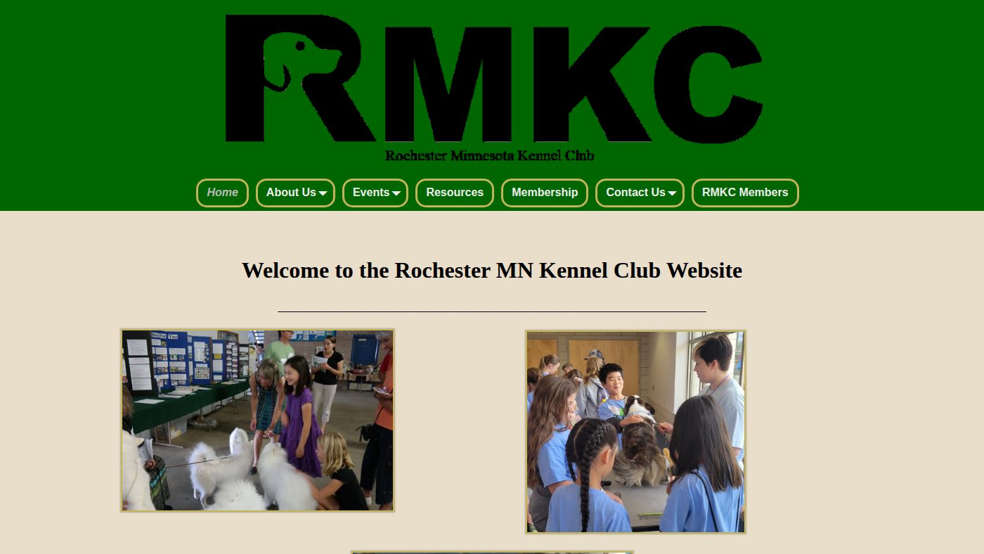 The home page of rochestermnkennelclub.com