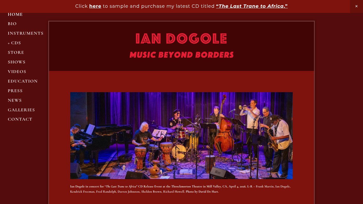 The home page of iandogole.com