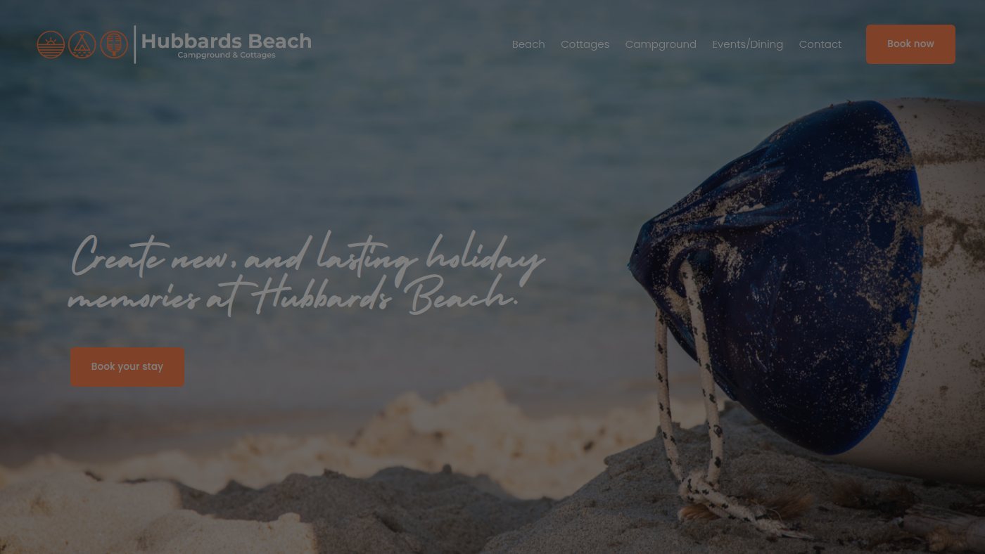 The home page of hubbardsbeach.com