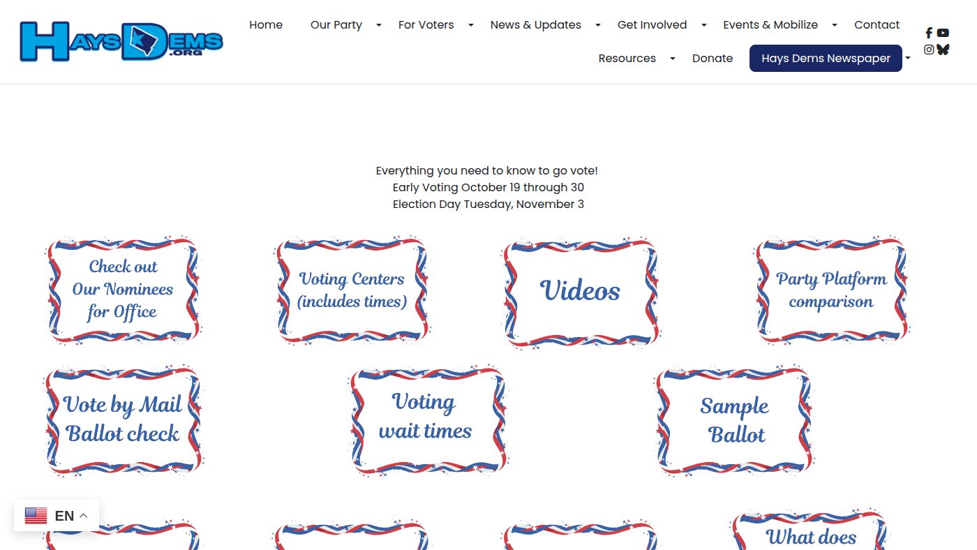 The home page of haysdems.org