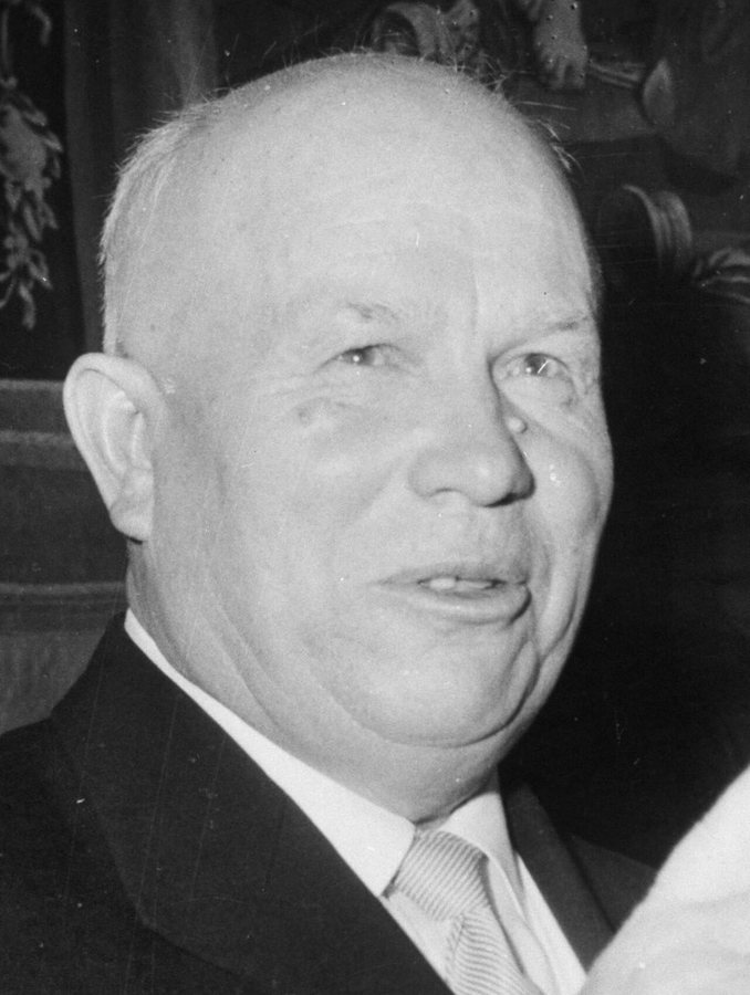 Nikita Jrushchov en 1962, recortada de cerca