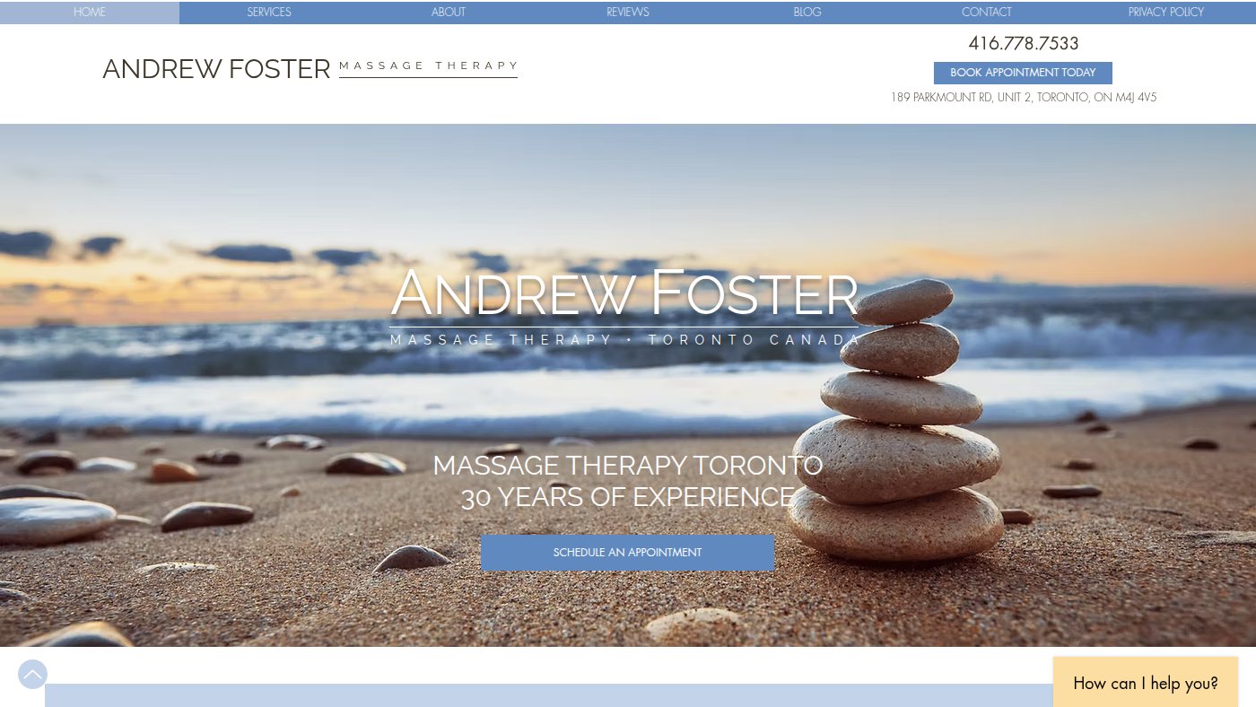 The home page of andrewfoster.ca